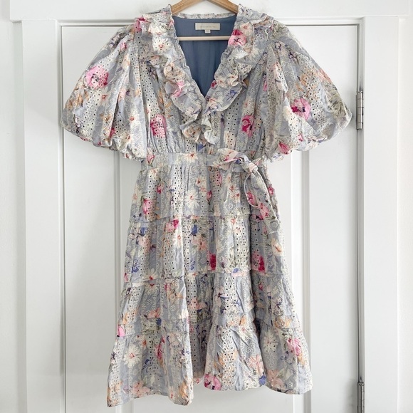 Dance & Marvel Eyelet Floral Mini Dress - XS - Picture 3 of 7